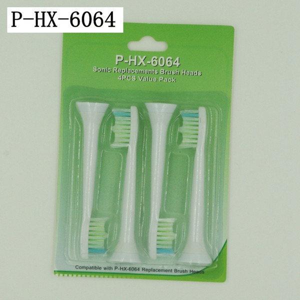 4Pcs Electric Toothbrush Sonic Replacement Heads Fits for Philips Proresults Sonicare Diamond Clean HX6064 Tooth brushes Heads