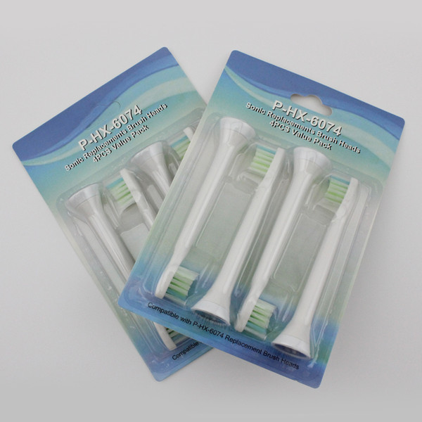 P-HX-6074 Sonic Replacement Toothbrush Heads Percision Clean Soft Bristle HX6074 Free Shipping