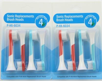 Hot Sale Newest packaging electric ultrasonic Replacement Heads For Phili Sonicare ProResults HX6034 toothbrush heads (4pcs=1pack)