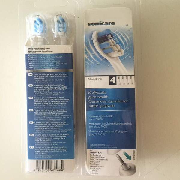 Stock Sonicare Toothbrush Heads Pro Results Standard 4 brush heads HX9034 HX9024 new Standard toothbrush head DHL free