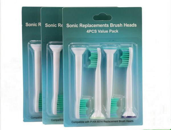 In Stock Electric toothbrush heads Compatible HX6014/HX6013/HX6011 Brush Heads for Philips Sonicare Replacement heads by DHL