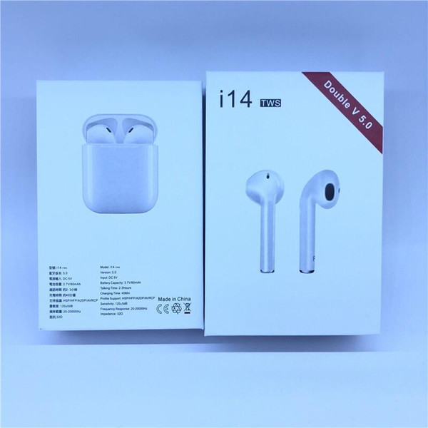 i14 TWS air mini pods Touch control Wireless Bluetooth 5.0 super bass earphone tws double ear call for ios Android DHL