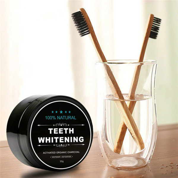 Activated Carbon Whitening Powder Set Toothpaste Whitening Tooth Powder Bamboo Charcoal Toothbrush Oral Hygiene Cleaning