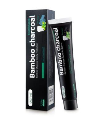 Wholesale 120g activated bamboo charcoal toothpaste remove stains and whiten brush the dual clean bright white teeth