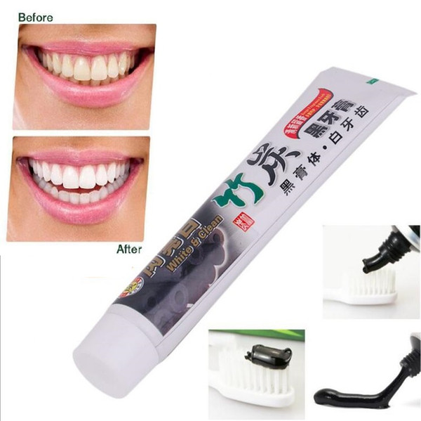 DHL Fee shipping 72Pcs Charcoal Toothpaste Whitening Black Tooth Paste Bamboo Charcoal Toothpaste Oral Hygiene Product 100g