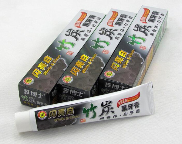 2018 hot sales 300pcs /lot Bamboo charcoal black toothpaste anti-halitosis go smoke stains to stain teeth whitening Oral Care whitening toot