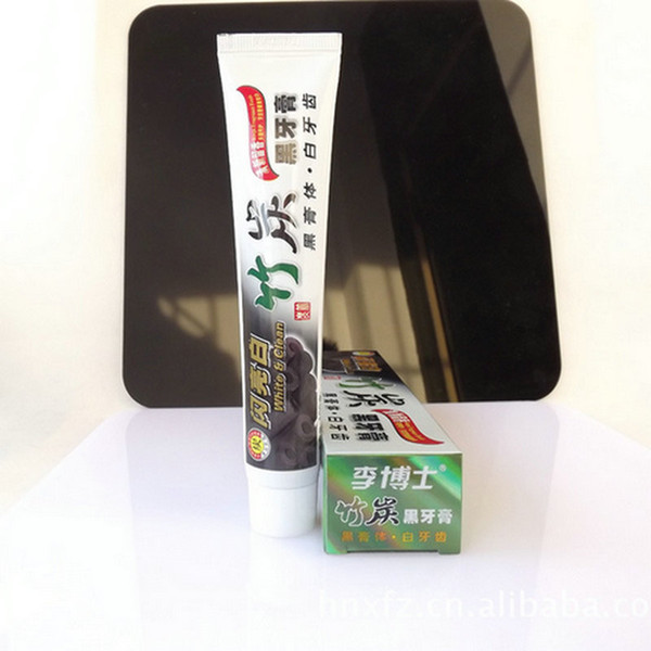 wholesale DHL quality goods white&clean Bamboo carbon black toothpaste 100g white teeth Clean teeth whitening Pure and fresh and fragrant