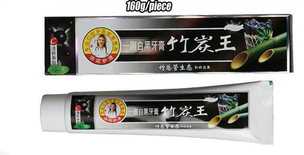 60pcs/lot black bamboo toothpaste New Bamboo Toothpaste Charcoal All-purpose Teeth Whitening Black Toothpaste 160g