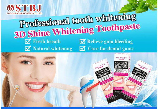 DR.DAVER Charcoal whitening toothpaste fresh breath natural whitening relieve gum bleeding care for dental gums