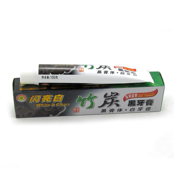 hot 0144 quality goods white&clean Bamboo carbon black toothpaste 100g white teeth Clean teeth whitening Pure and fresh and fragrant