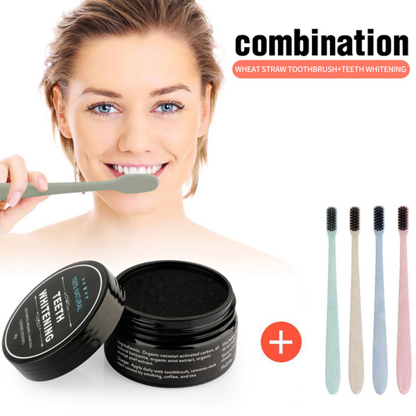 Teeth Whitening Activated Bamboo Charcoal Powder Oral Hygiene Cleaning Tooth Care Plaque Tartar Removal Stains Tooth Black