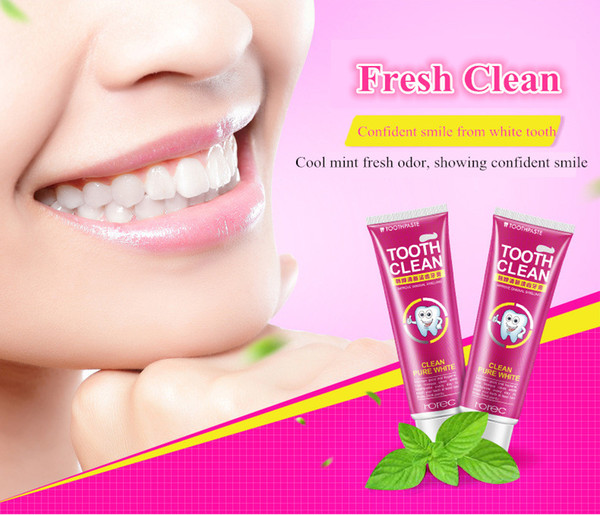 Free shipping 120g fresh and clean strawberry toothpaste clean refresh odor remove tooth stains tooth paste strong tooth and protect gums