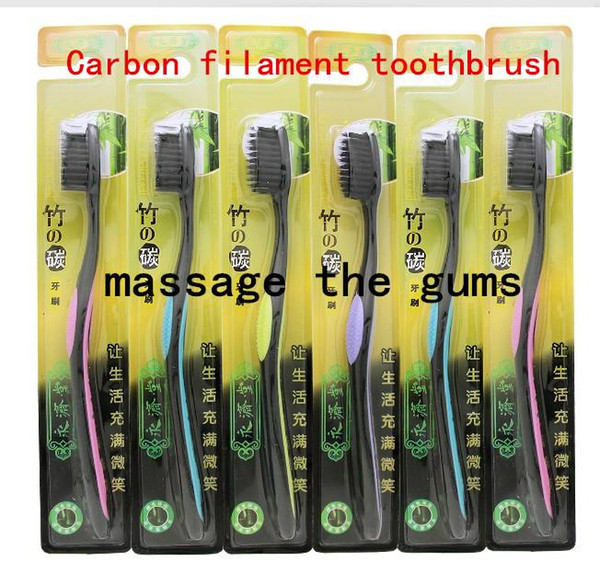 Free shipping Carbon filament toothbrush wave soft bristled toothbrush to massage the gums teeth whitening teeth clean fashion L