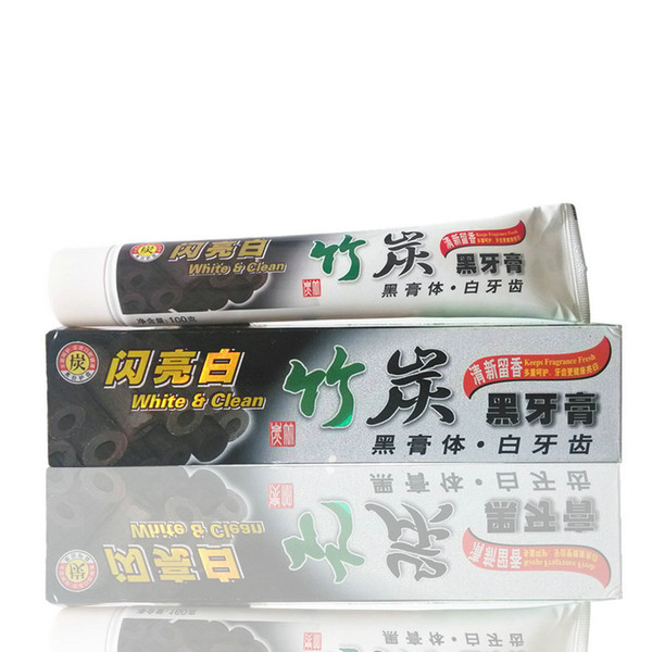 quality goods white&clean Bamboo carbon black toothpaste 100g white teeth Clean teeth whitening Pure and fresh and fragrant