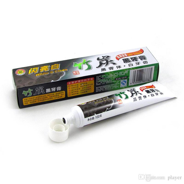 288PCS DHL quality goods white&clean Bamboo carbon black toothpaste 100g white teeth Clean teeth whitening Pure and fresh and fragrant