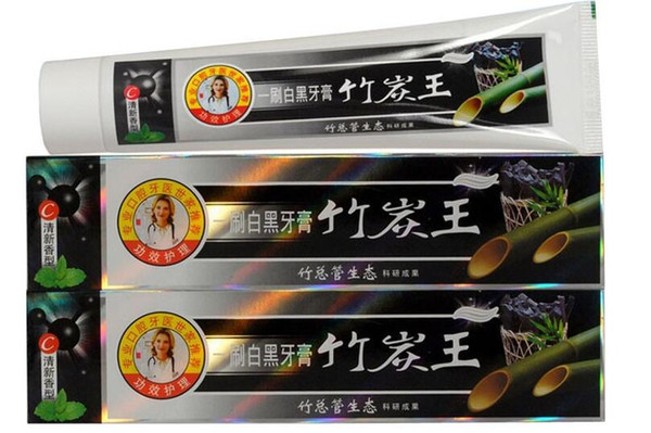 24pcs/lot black bamboo toothpaste New Bamboo Toothpaste Charcoal All-purpose Teeth Whitening Black Toothpaste 160g