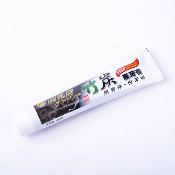 wholesale quality goods white&clean Bamboo carbon black toothpaste 100g white teeth Clean teeth whitening Pure and fresh and fragrant