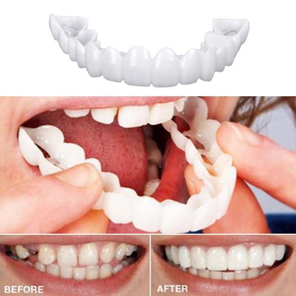 New arrival 2Pcs products Teeth Perfect Comfortable Cosmetic Teeth Denture Smile Teeth Top Veneers for Women Men