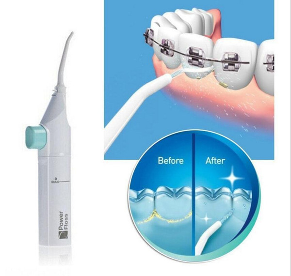 2Pcs/lot Portable Power Floss Dental Water Jet Tooth Pick No Batteries Dental Cleaning Whitening Cleaner Kit Toothpick Oral Hygiene