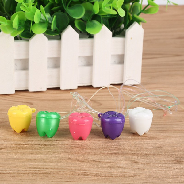 High Quality 5Pcs Plastic dental milk teeth box baby tooth Deciduous Teeth Holder Multi Color Milk tooth box Milk teeth case