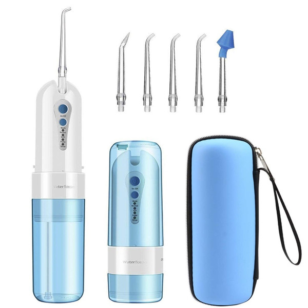 Destone Toocare T4 Irrigator Water Flosser Cordless ortable Rechargeable Oral Irrigator With 4 Modes Nose Clean IPX7 5 Jet Tips C18112601