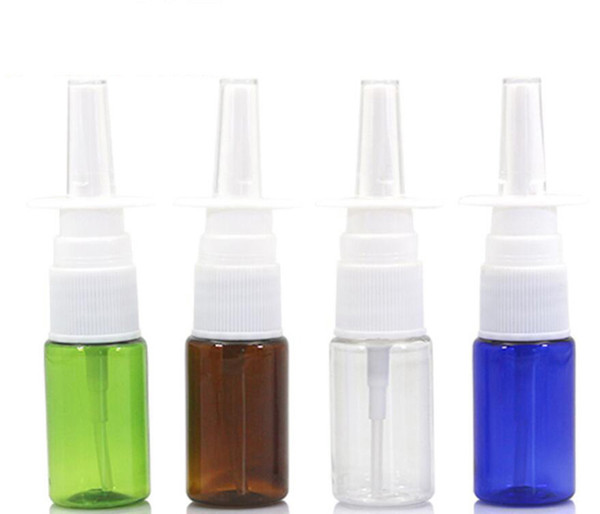 10ml nasal spray pump oral spray bottle Medical PET plastic straight spray bottle cosmetic saline dispense bottle