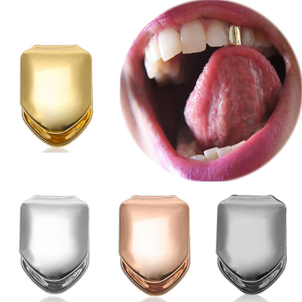 Gold Silver Teeth Cap Dental Burs Hip-hop Style Tooth Brace Decoration Entertainment Adult Funny Party Teeth Cover