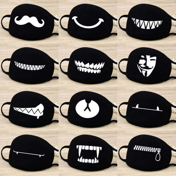 Hot Unisex Sun Block Face Mouth Mask Lovely Cartoon Cotton Mouth-muffle Anti-Dust Face Respirator Soft breathable Half Mouth Mask 13 Styles