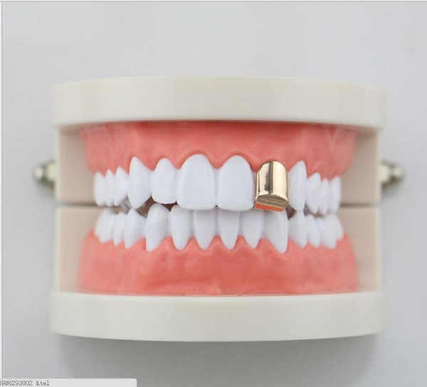 HIPHOP GRILLZ single metal hip-hop bracelet single golden hip-hop glossy teeth hip-hop braces