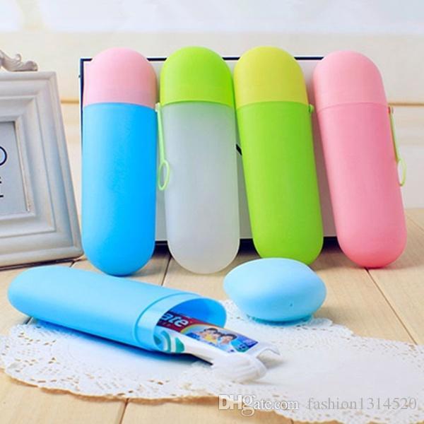 New Fashion Simple jelly plastic toothbrush toothpaste box travPortable Travel Toothpaste Toothbrush Holder Travel toothpaste toothbrush box