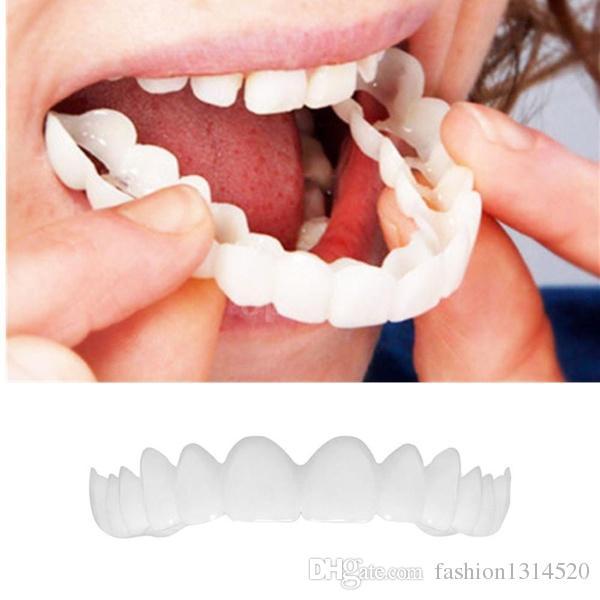 2 pcs NEW Bursting products Teeth Whitening Perfect Comfortable Cosmetic Teeth Denture Smile Teeth Top Veneers for Women Men Free shipping