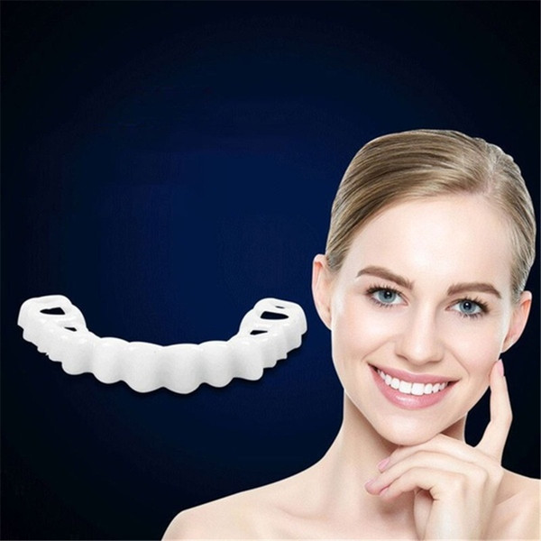 Cosmetic Dentistry Comfort Fit Flex Teeth Fits Most of False Teeth Upper Tooth Cover Teeth Whitening Tool Simulation Braces