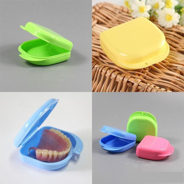 5 colors Denture Box Container Orthodontic Retainer False Teeth Protective Dental Case Dental Supply 1000 Pcs YYA172