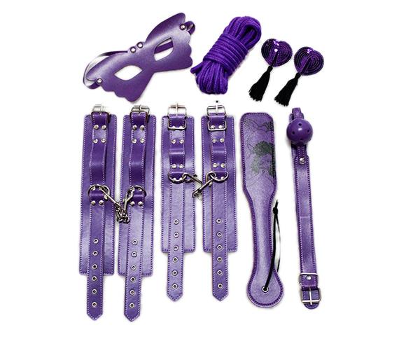 Adult products Purple Temperament Sex Toys Adults Product Sex 7 Piece Set Restraints Hand cuffs Hidden