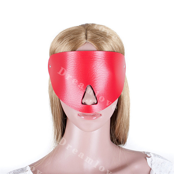 Adult-novelty Kinky Sex Bondage Leather Cover Up Blindfold Face Masks Adult Sex Game Costume Party Fun