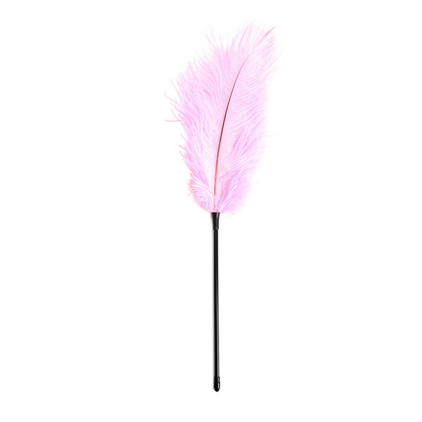 Red pink purple three clore Fluffy Ostrich Feather Teaser Tickler Lesbian Erotic Tickling Torment Adult Sex Toy