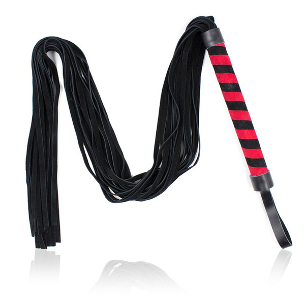 Sex bondage heavy duty slave spanking 125CM Wholesale Leather whip spanking paddle flogger, flirting sex crop whip drop products