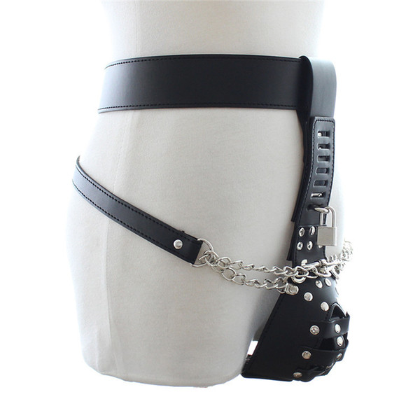 Quality Faux Leather Men's Chastity Belt with Lockable Cock Shealth and Jock Strap Body Harness Restraint Adjustable