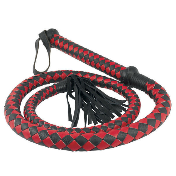 Adult Sex Bondage Fetish 1.5 Meter Long Whip Black/Red Kinky Adult Role Play Flogger