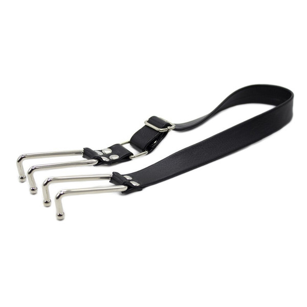 PU Leather Strap Asylum Hook Claw Mouth Spreader Sex Bondage Open Mouth Metal Hook Gags Fetish Restraint