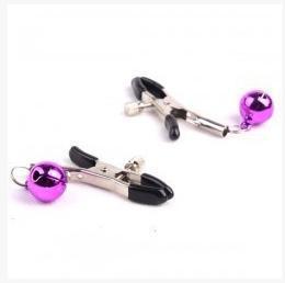 Adult products SM game toys Rosy copper bell clip (2 only) flirting activities stage performance props