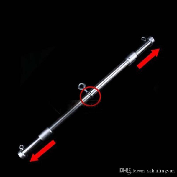 Multi Purpose Stainless Steel Spreader Bar Restraint System With Adjustable Max Length 98cm Adult Bondage Gear Sex Position Toy