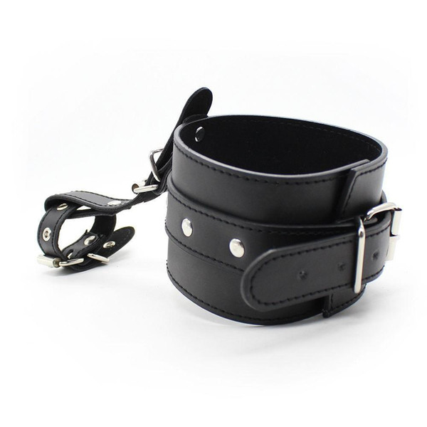 PU Leather Sex Bondage Fetish Ankle to Toe Restraint Cuffs Adult Slave Training Set