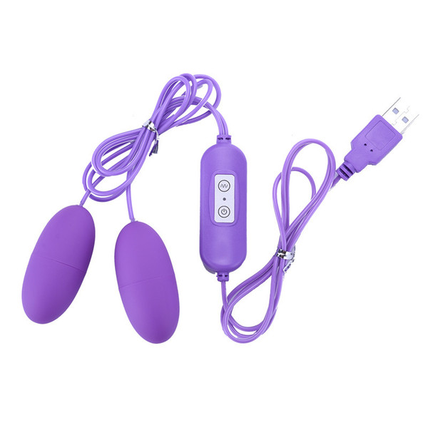 1 Set USB Vibrating Jump Double Eggs Pink Purple Vibrator Sex Vibrator Products Adult Sex Toys for Women