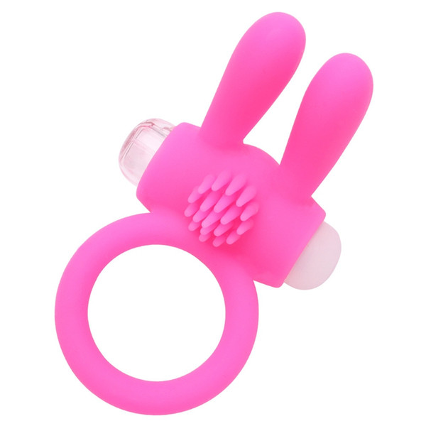 10pcs/lot 3 Colors Sex Products Rabbit Penis Rings Sex Toys Rabbit Cock Ring Silicone Vibrating Cock Ring Pink Blue Black For Men