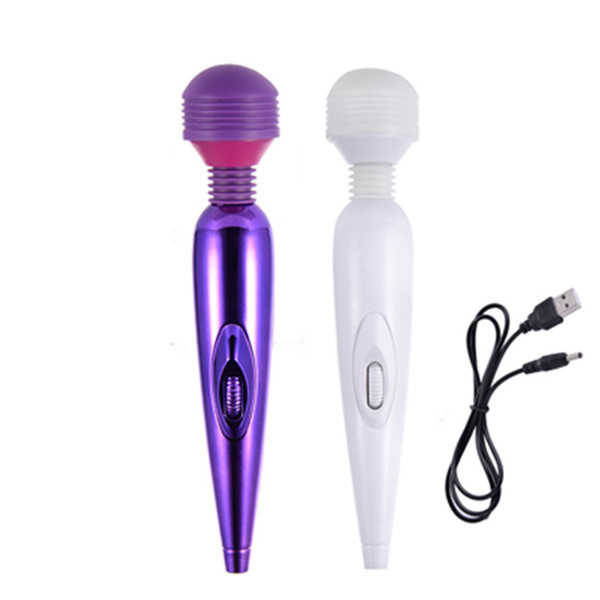 USB Charging AV Vibrating Stick 4 Colors Massager Massage Sex Toys Magic Wand Nipple Clitoris Stimulator Vibrator Sex Toys for Women DHL