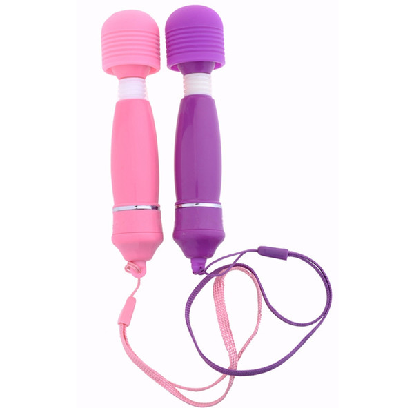 MINI Vibrating AV Stick With Lanyrad Massager Sex Toys Magic Wand Nipple Clitoris Stimulator Vibrator Sex Toys for Women DHL