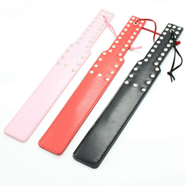 Slave BDSM Rectangle Leather Spank Paddle Beat With Rivet Submissive Slave Kinky Fetish BDSM Whip Torture SM Sex Toys For Couples