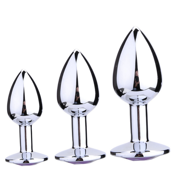 3pcs/set Luxury Jewelry Design Stainless Steel Anal Butt Plug Fantasy Alternative Toys SM Large+Medium+Small Anal Stimulate