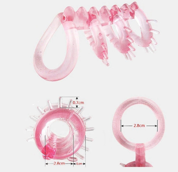 3pcs/set New Arrival Sex Products Creative keel Penis Rings Sex Toys Barbed Cock Ring TPR Cock Ring Pink